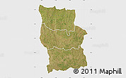 Satellite Map of Lualaba, single color outside