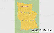 Savanna Style Map of Lualaba, single color outside