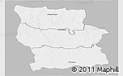 Gray Panoramic Map of Lualaba, single color outside