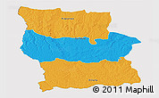Political Panoramic Map of Lualaba, cropped outside