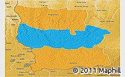 Political Panoramic Map of Lualaba, physical outside