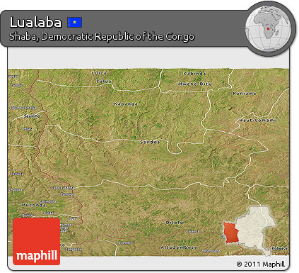 Satellite Panoramic Map of Lualaba