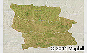 Satellite Panoramic Map of Lualaba, lighten