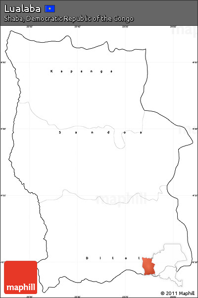 Blank Simple Map of Lualaba, cropped outside
