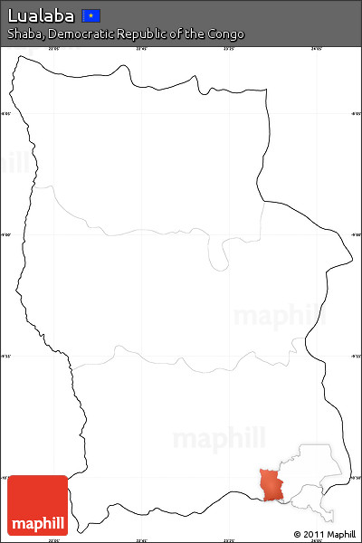Blank Simple Map of Lualaba, cropped outside, no labels