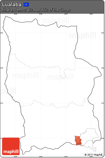 Blank Simple Map of Lualaba, cropped outside, no labels