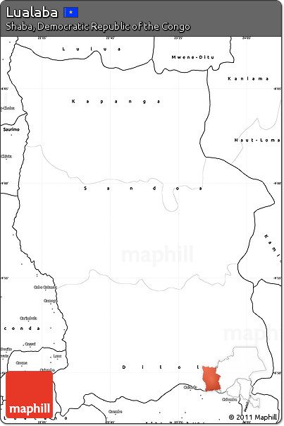 Blank Simple Map of Lualaba