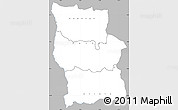 Gray Simple Map of Lualaba, single color outside