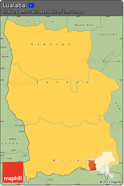 Savanna Style Simple Map of Lualaba