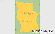 Savanna Style Simple Map of Lualaba, single color outside