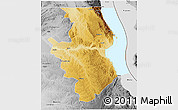 Physical 3D Map of Kalemie, desaturated