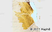 Physical 3D Map of Kalemie, lighten