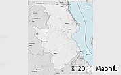 Silver Style 3D Map of Kalemie