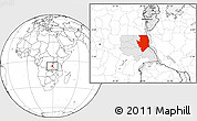 Blank Location Map of Kalemie, highlighted parent region