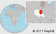 Gray Location Map of Kalemie, highlighted parent region