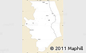 Classic Style Simple Map of Kalemie, single color outside