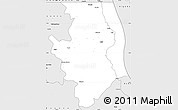 Silver Style Simple Map of Kalemie