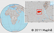 Gray Location Map of Kongolo