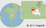 Savanna Style Location Map of Kongolo, highlighted parent region