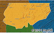 Political Map of Kongolo, darken
