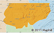 Political Map of Kongolo, lighten