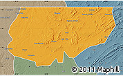 Political Map of Kongolo, semi-desaturated
