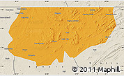 Political Map of Kongolo, shaded relief outside