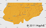 Political Map of Kongolo, single color outside