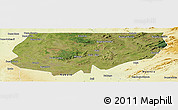 Satellite Panoramic Map of Kongolo, physical outside