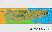 Satellite Panoramic Map of Kongolo, political outside
