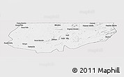 Silver Style Panoramic Map of Kongolo, single color outside