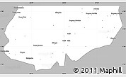 Gray Simple Map of Kongolo, single color outside