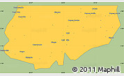 Savanna Style Simple Map of Kongolo, single color outside