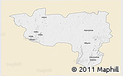 Classic Style 3D Map of Manono, single color outside