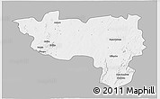 Gray 3D Map of Manono, single color outside