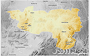 Physical 3D Map of Manono, desaturated