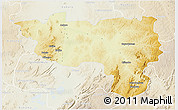 Physical 3D Map of Manono, lighten