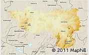 Physical 3D Map of Manono, shaded relief outside