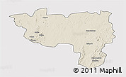Shaded Relief 3D Map of Manono, cropped outside