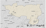 Shaded Relief 3D Map of Manono, desaturated