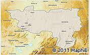 Shaded Relief 3D Map of Manono, physical outside