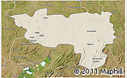 Shaded Relief 3D Map of Manono, satellite outside