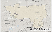 Shaded Relief 3D Map of Manono, semi-desaturated