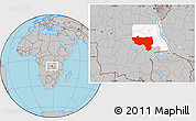 Gray Location Map of Manono, highlighted parent region