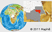 Physical Location Map of Manono, highlighted country, highlighted grandparent region