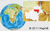 Physical Location Map of Manono, highlighted grandparent region
