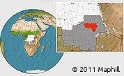 Satellite Location Map of Manono, highlighted country, highlighted grandparent region