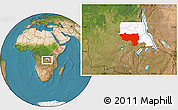 Satellite Location Map of Manono, highlighted parent region