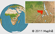 Satellite Location Map of Manono