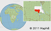 Savanna Style Location Map of Manono, highlighted parent region